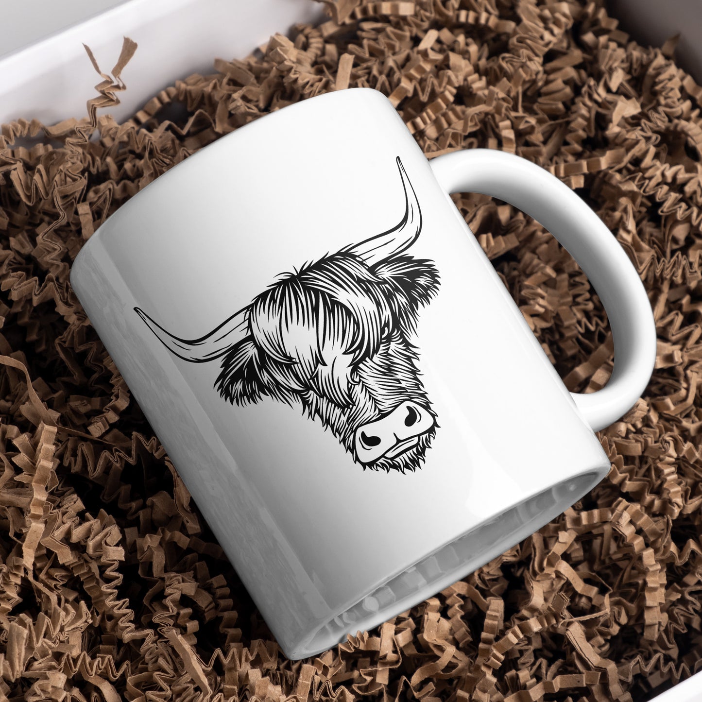 Highland cow vector design for cutting machine art projects
