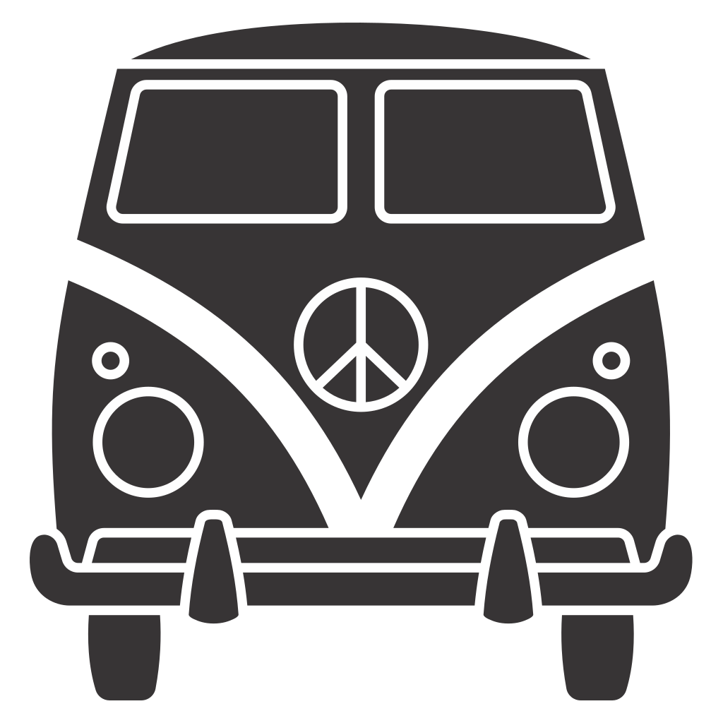 Creative hippy van vector design for cutting machines
