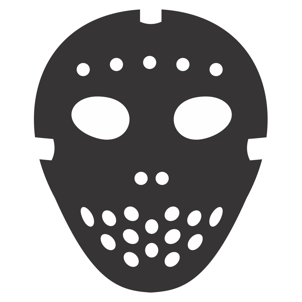 Creative hockey mask vector design for cutting machines