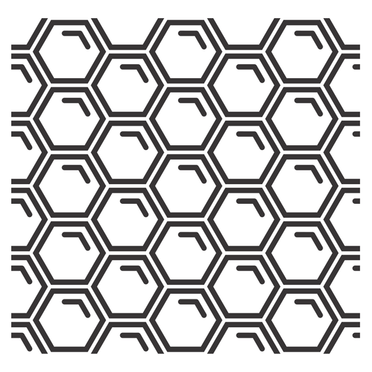 Intricate honeycomb pattern design for crafting projects