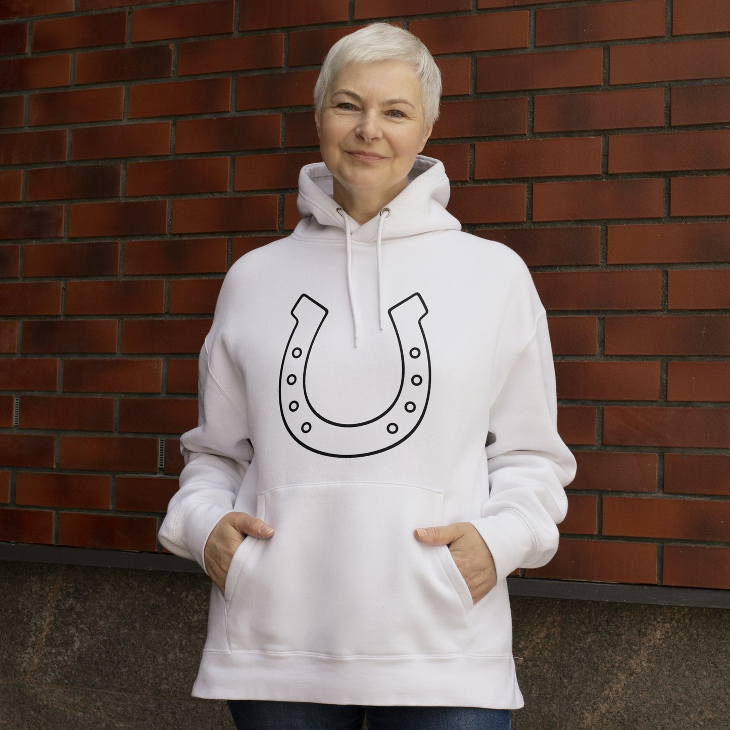 Charming gray horseshoe vector design for crafting projects
