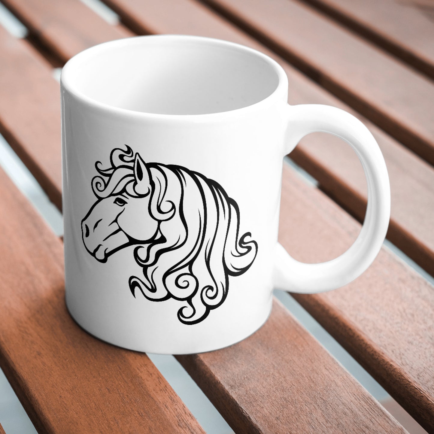 Elegant black horse head design for cutting machines