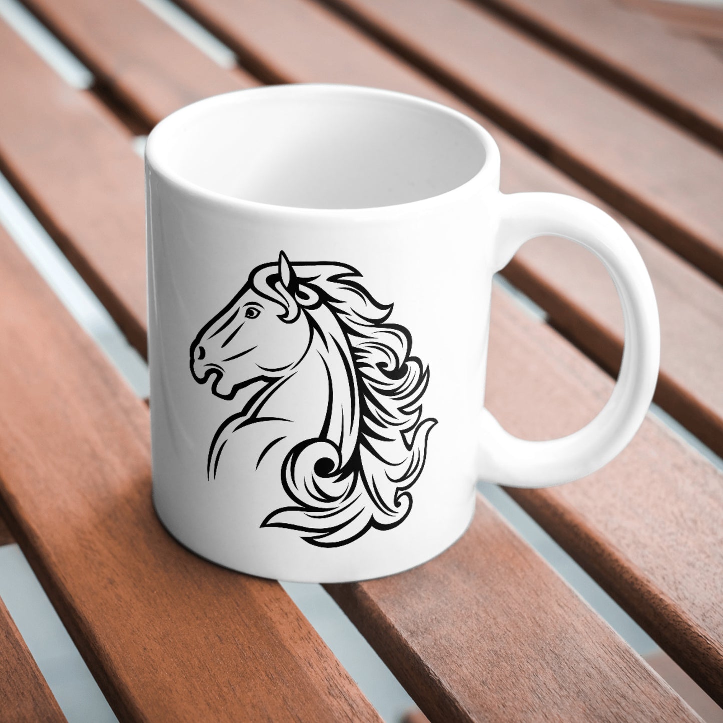 Elegant horse head vector for cutting machine design