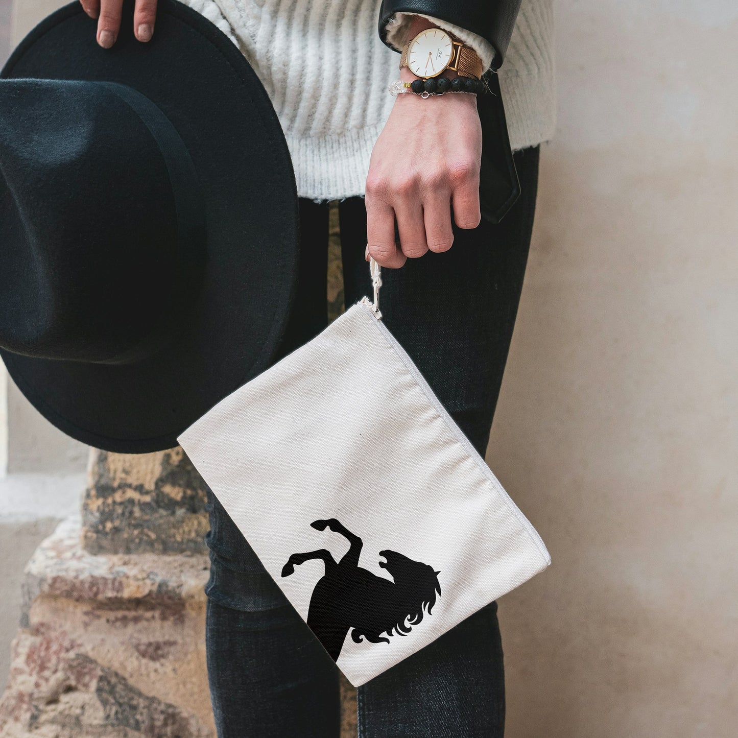 Majestic rearing horse silhouette for creative projects