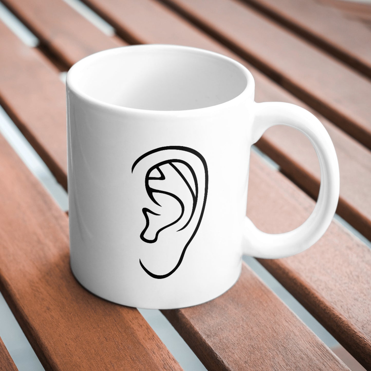 Intricate vector illustration of a human ear design for crafting