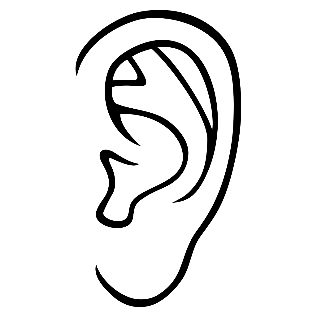 Intricate vector illustration of a human ear design for crafting