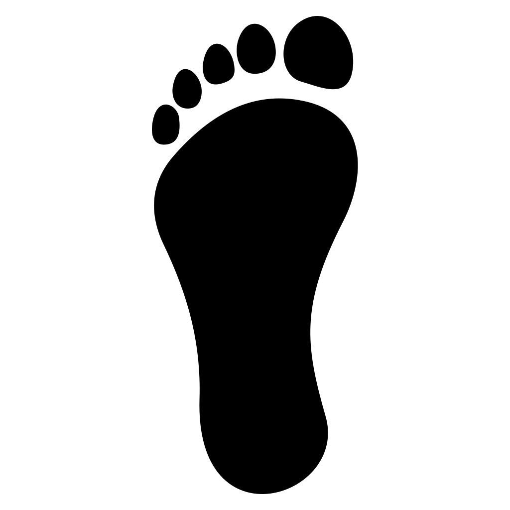 Unique vector design of human footprints suitable for crafting