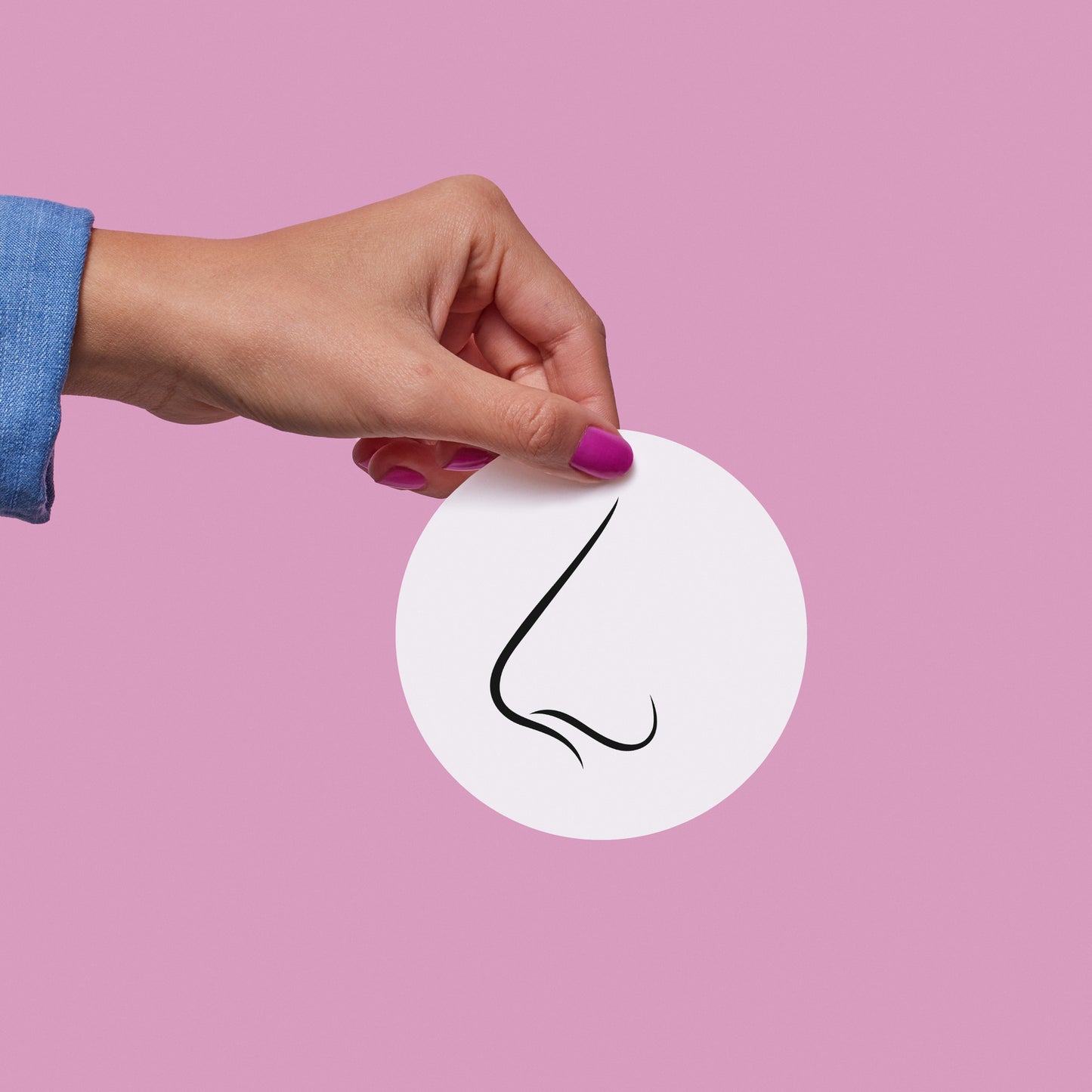 Elegant human nose profile vector for cutting machine design