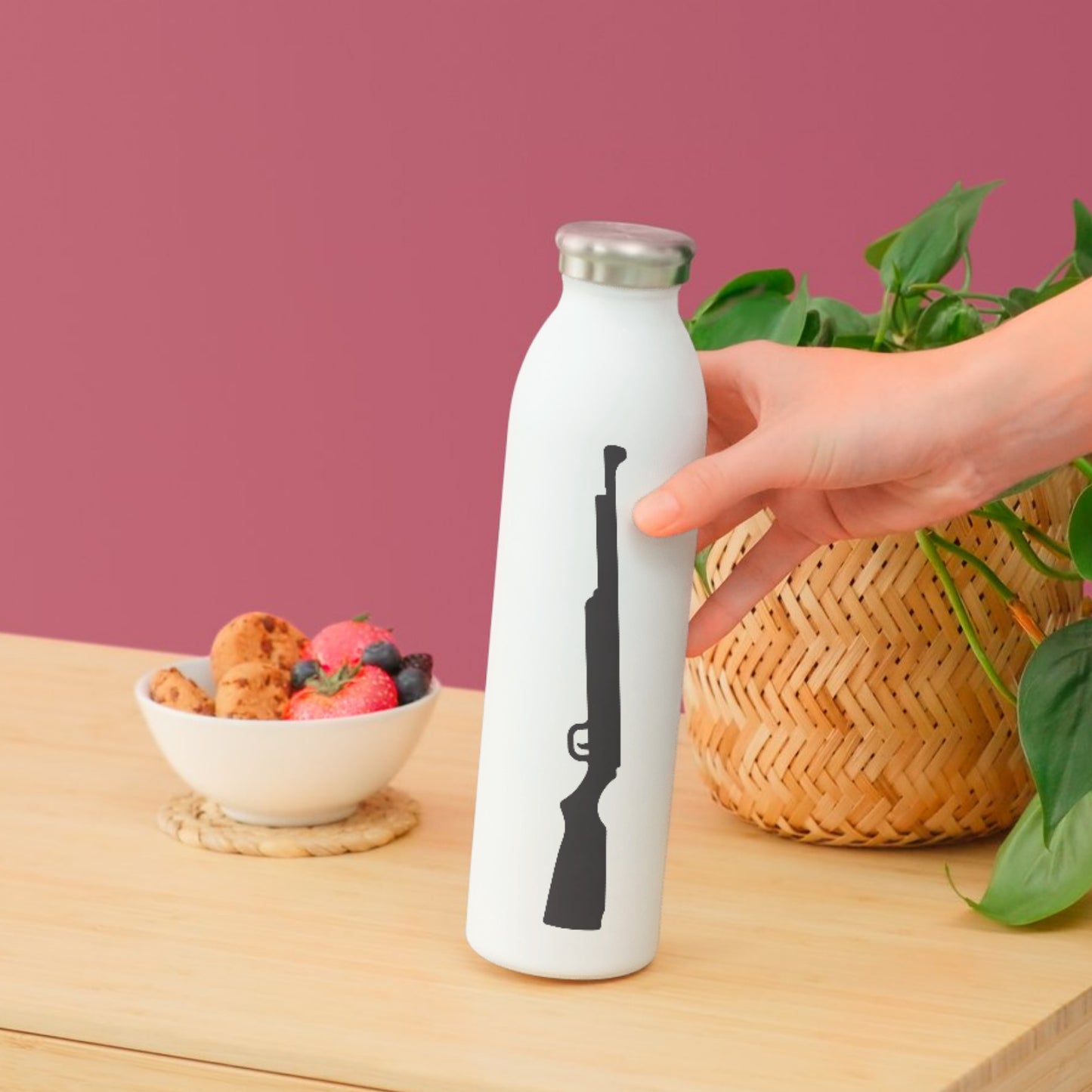 Perfect vector design of a hunting rifle silhouette for crafts