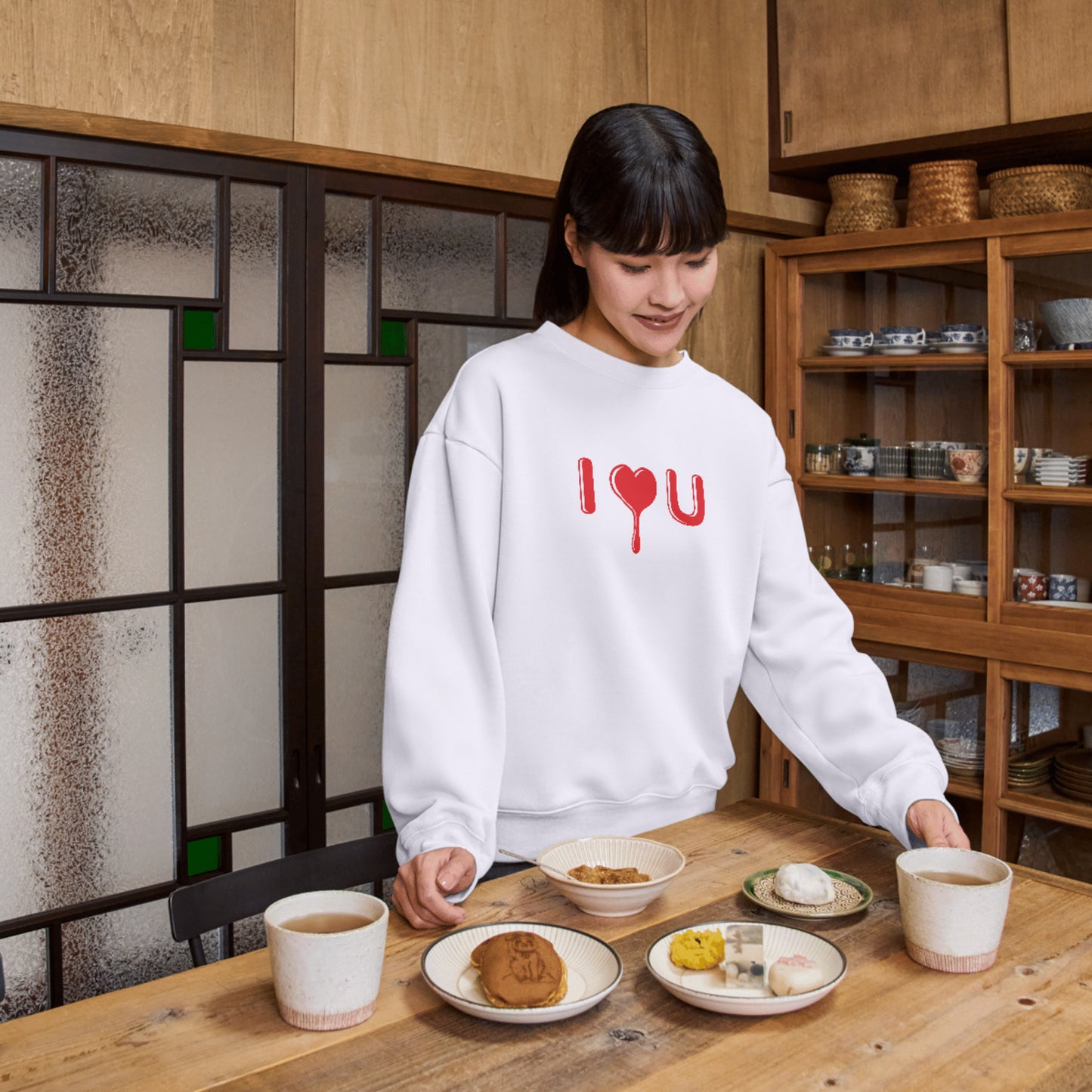 Creative design of I love you dripping in vibrant red