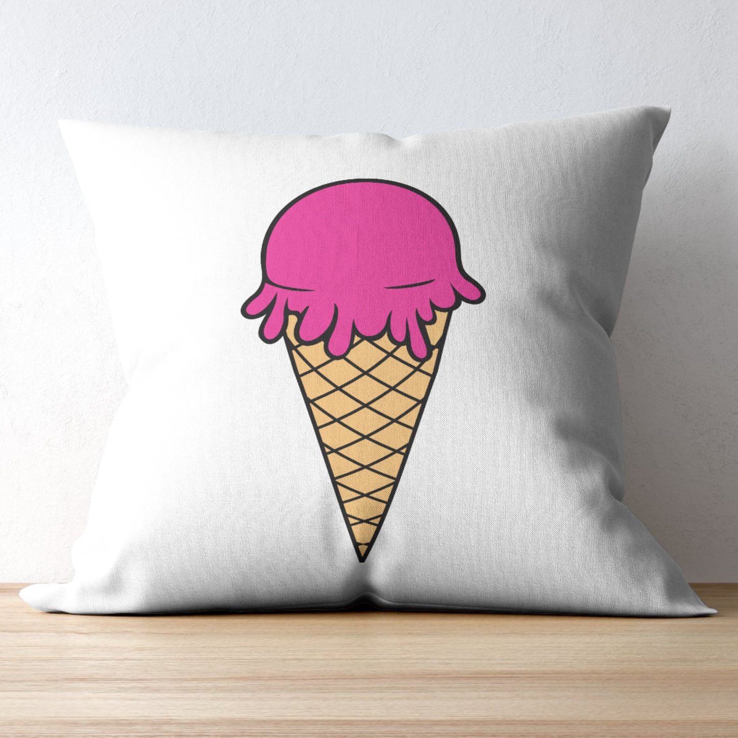 Delightful pink ice cream cone design for crafting fun