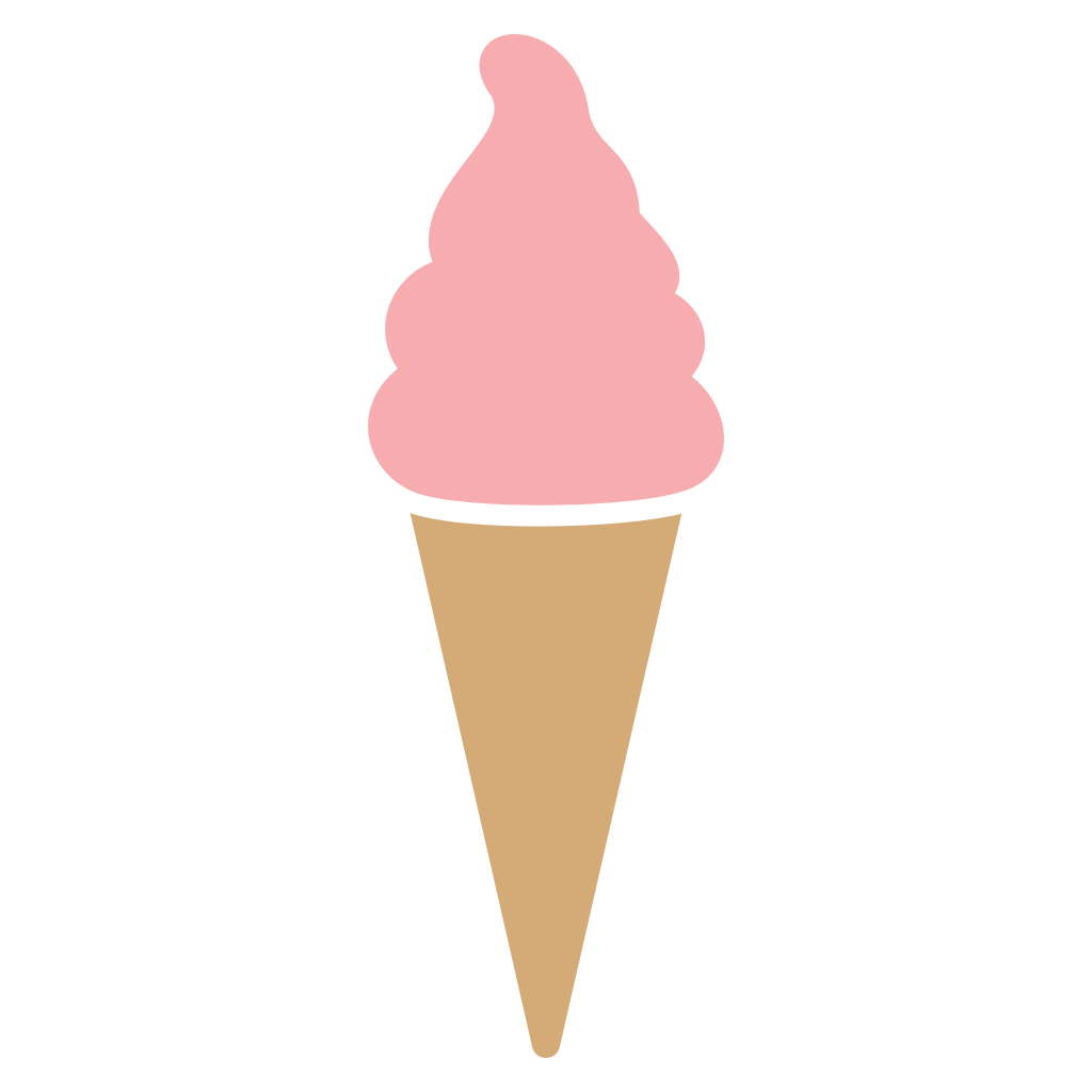 Delightful pink ice cream cone design for cutting machines