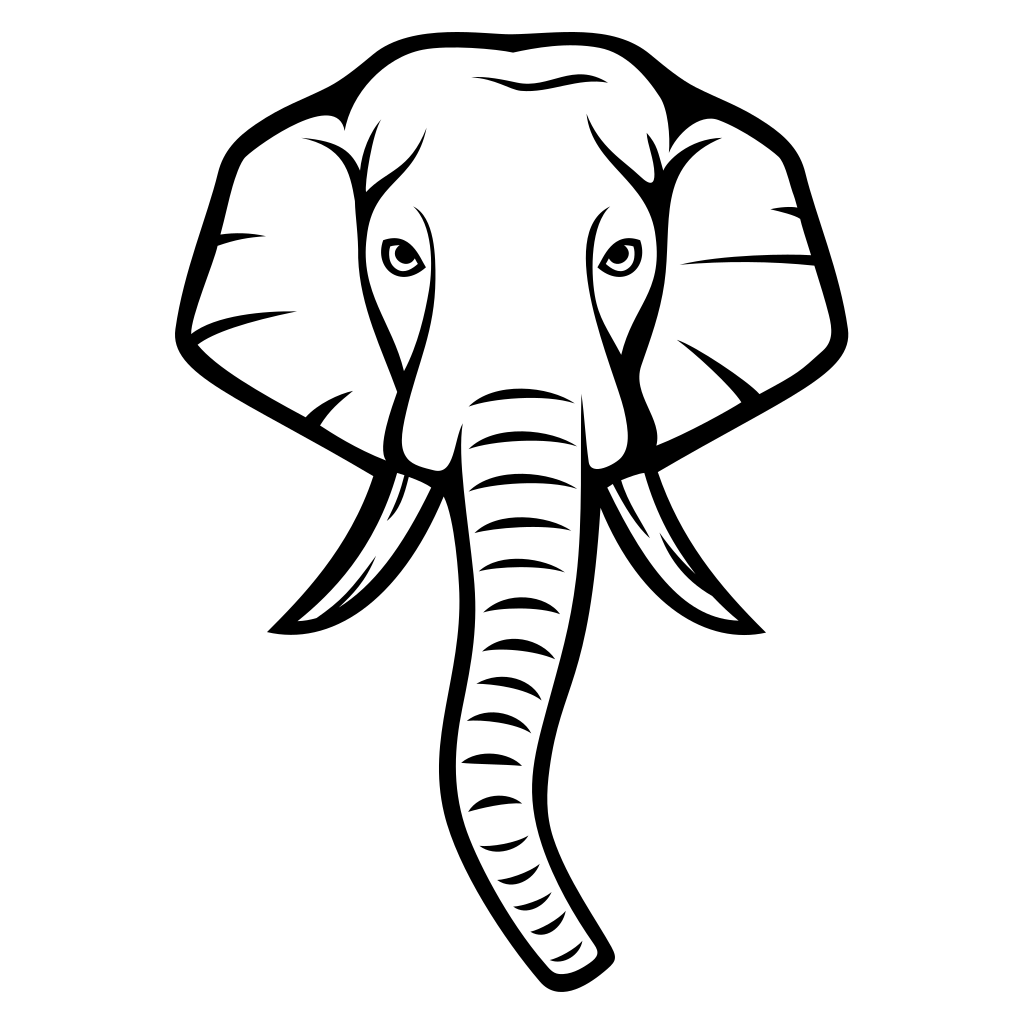 Elegant Indian elephant head design for creative projects