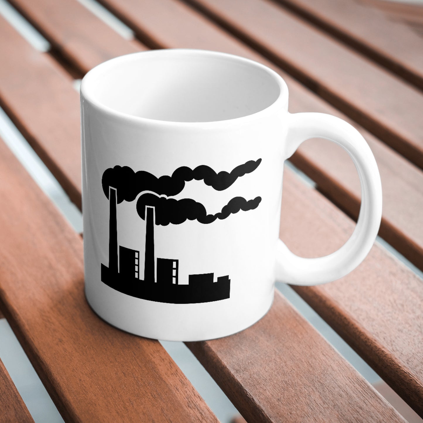 Stylized industrial plant silhouette for creative projects