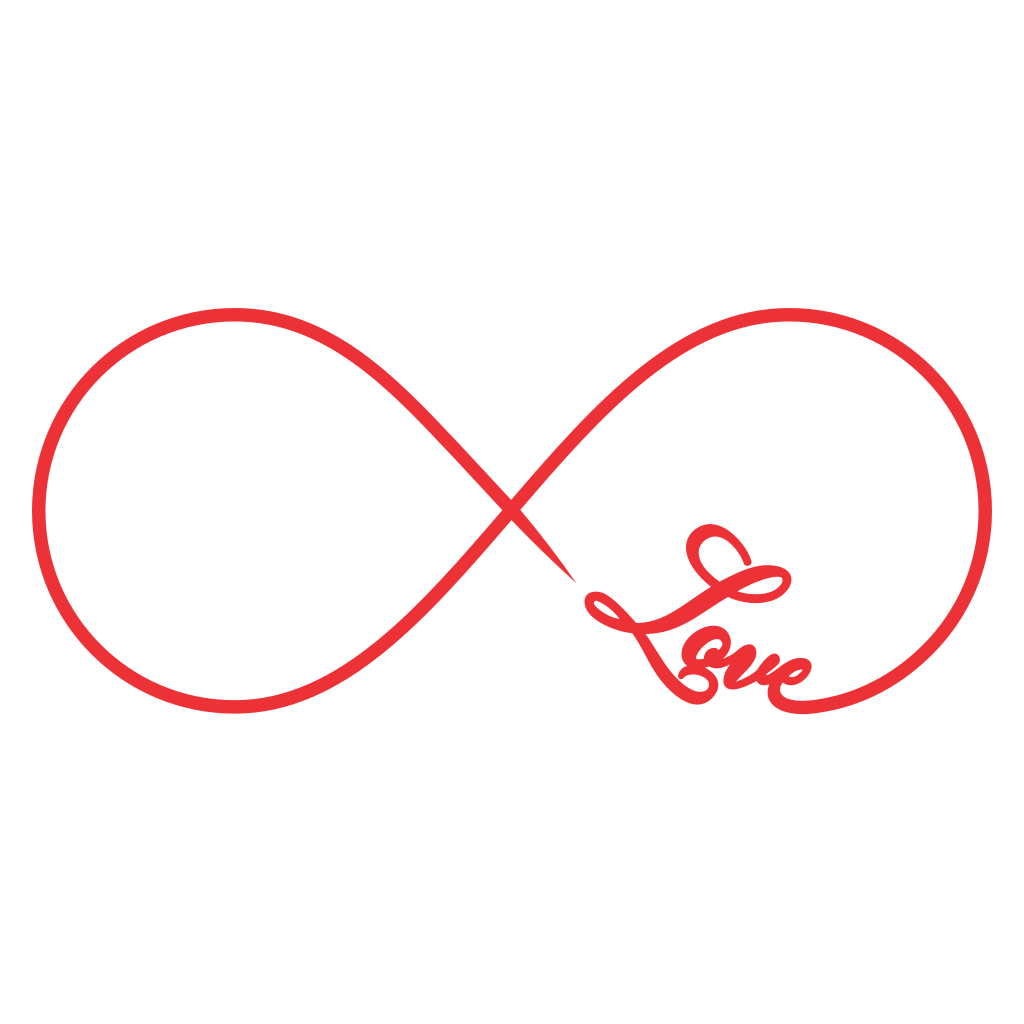 Creative love infinity design for crafting enthusiasts