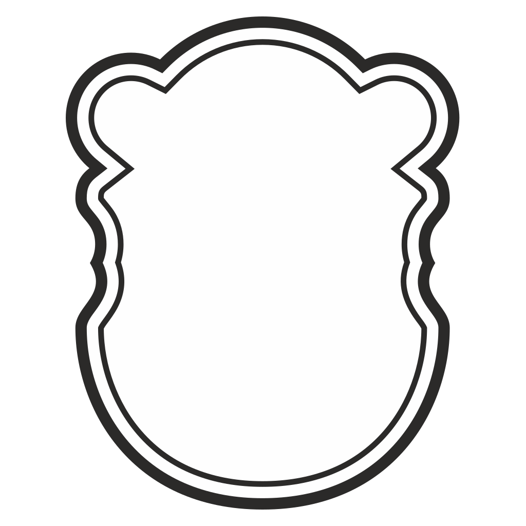 Playful jar label design featuring a bear outline for crafting