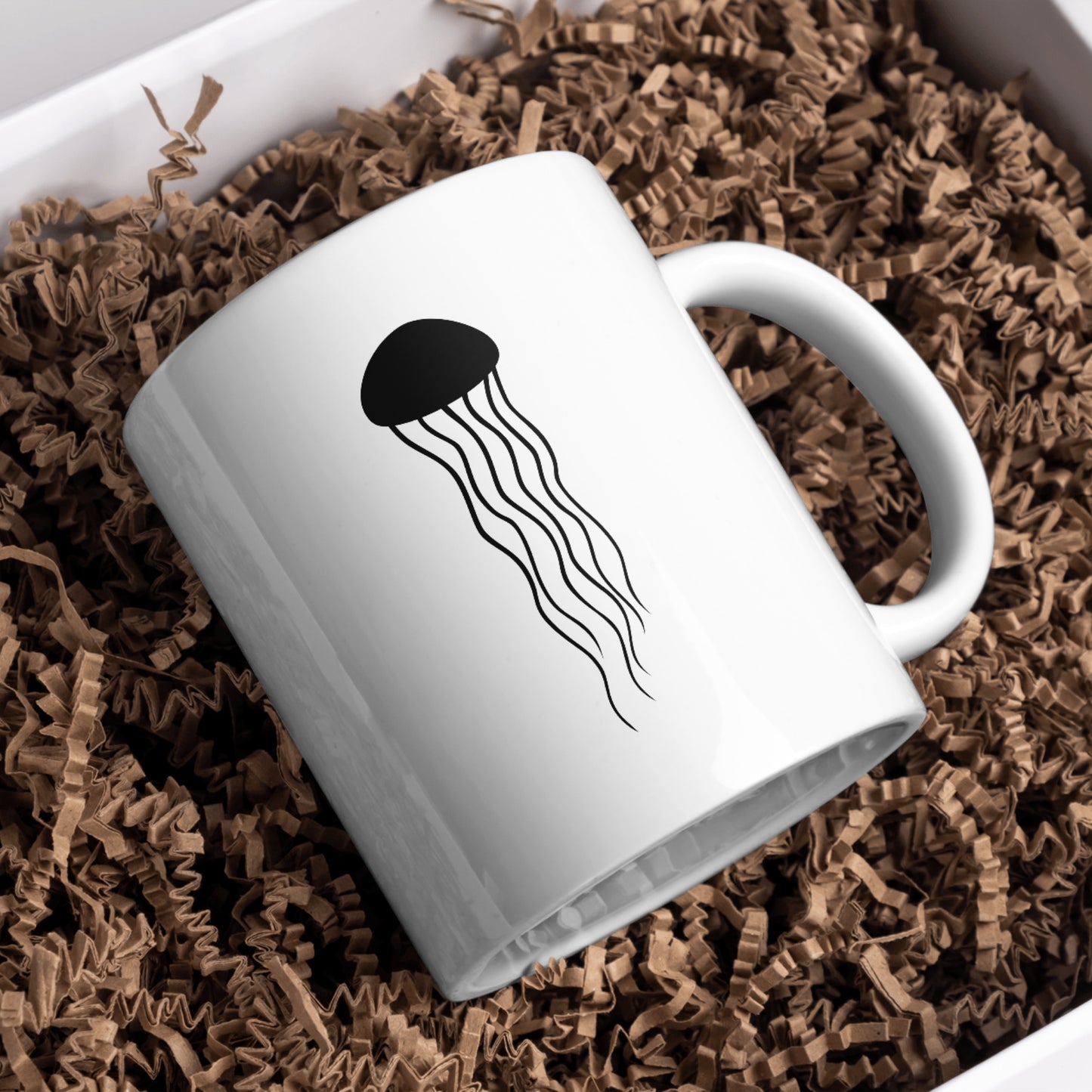 Creative black jellyfish silhouette for cutting machines