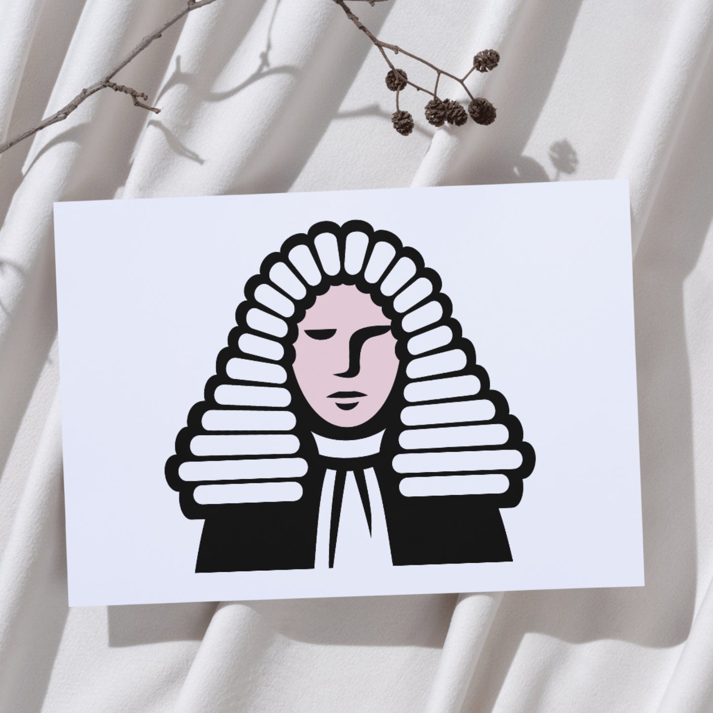 Elegant vector design of a judge in traditional robes