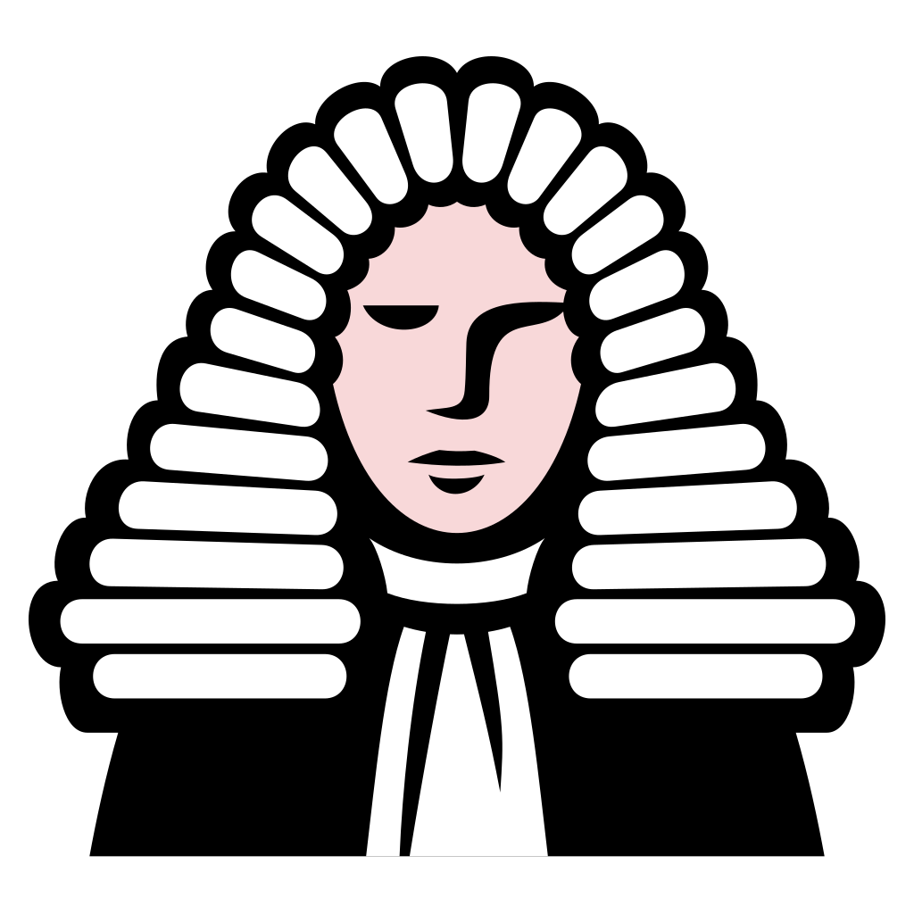 Elegant vector design of a judge in traditional robes