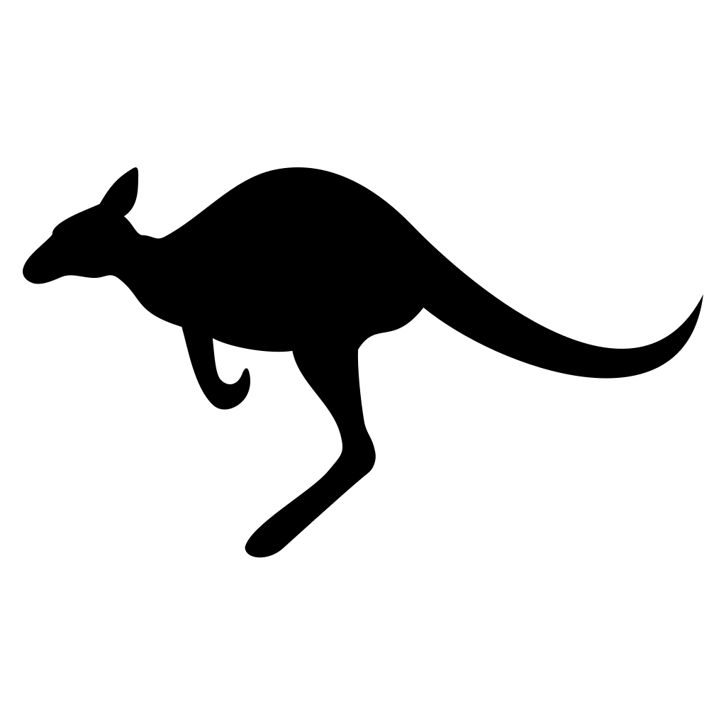 Creative vector design of a kangaroo silhouette for crafting