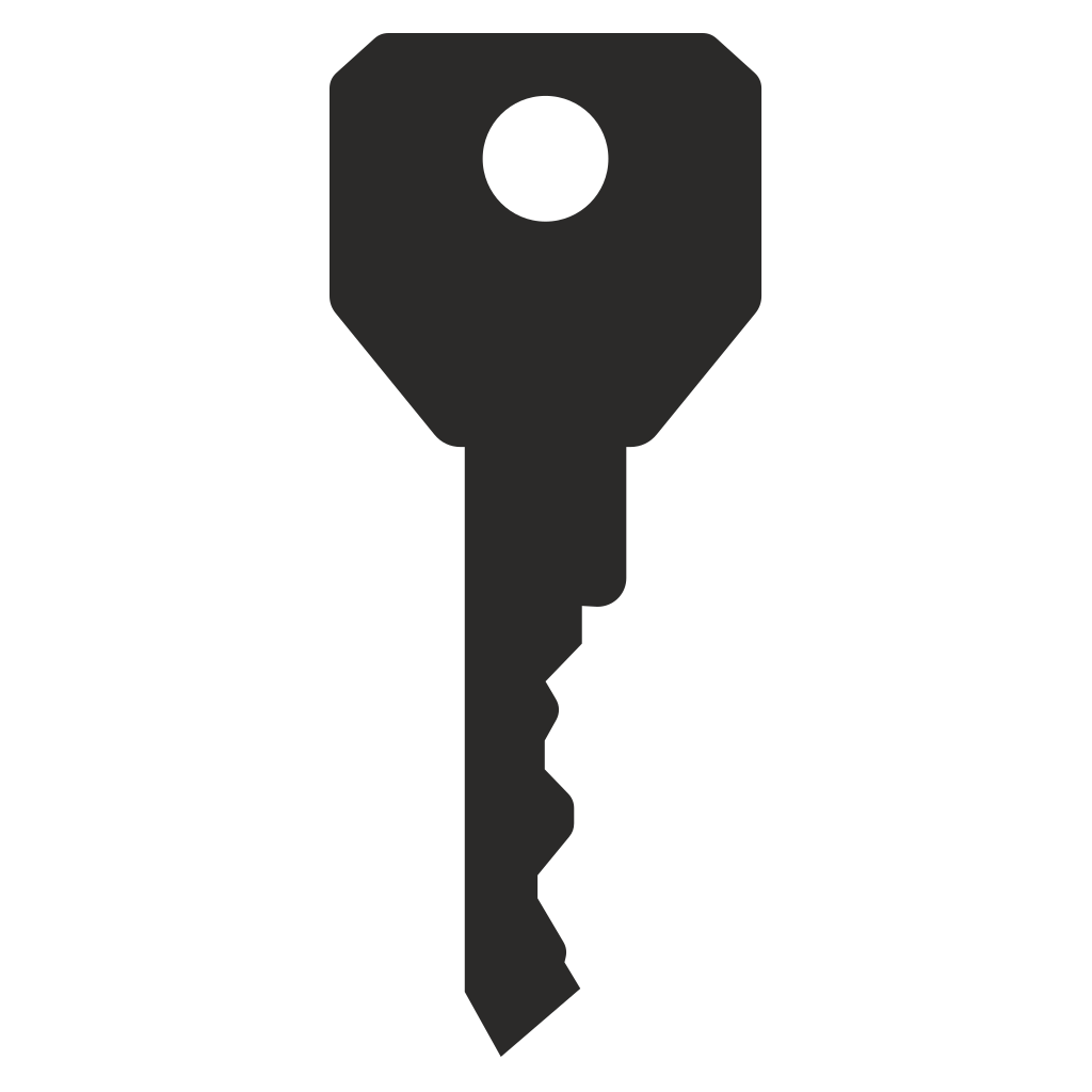 Creative key vector icon design for cutting machines and crafts