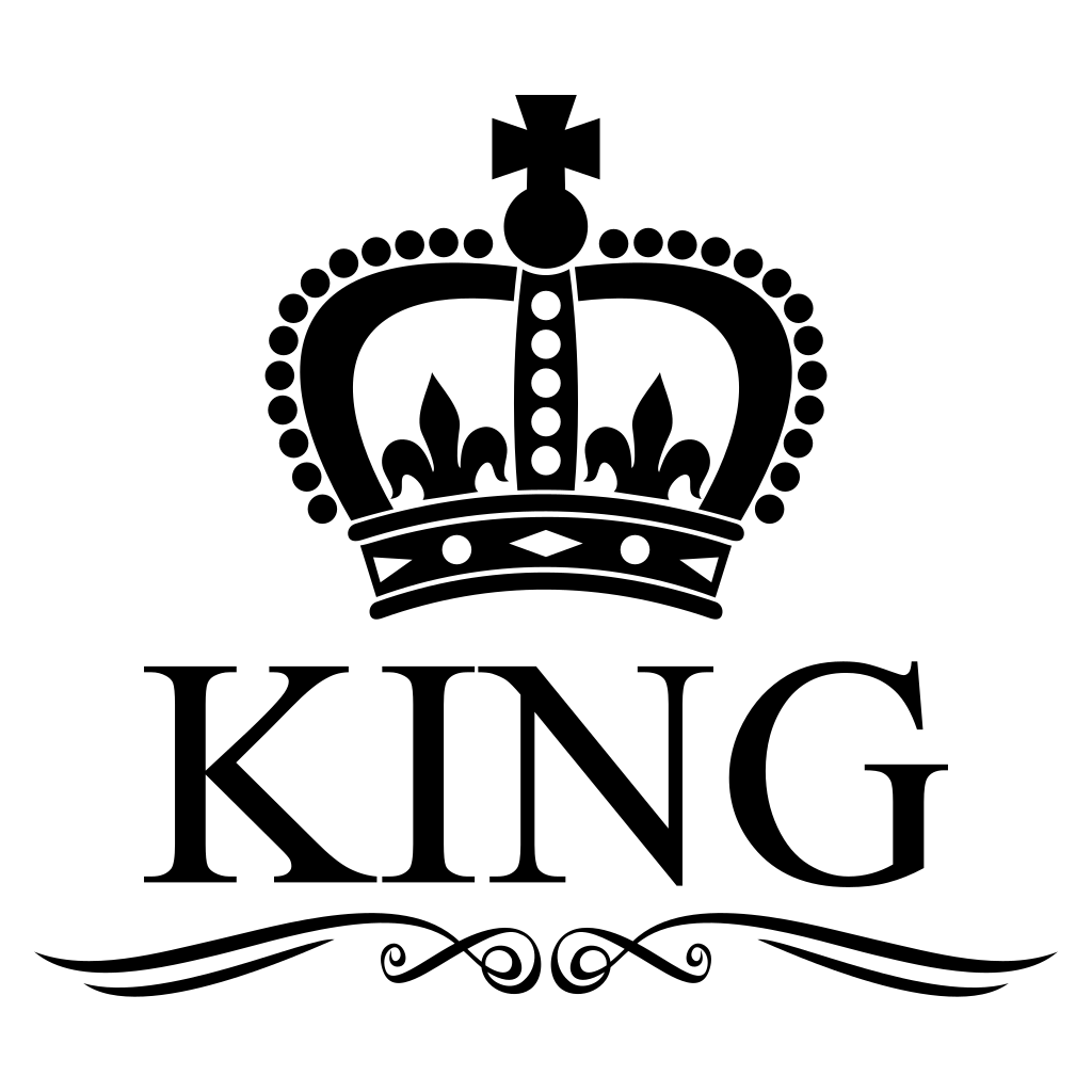 Elegant king crown design for cutting machine projects