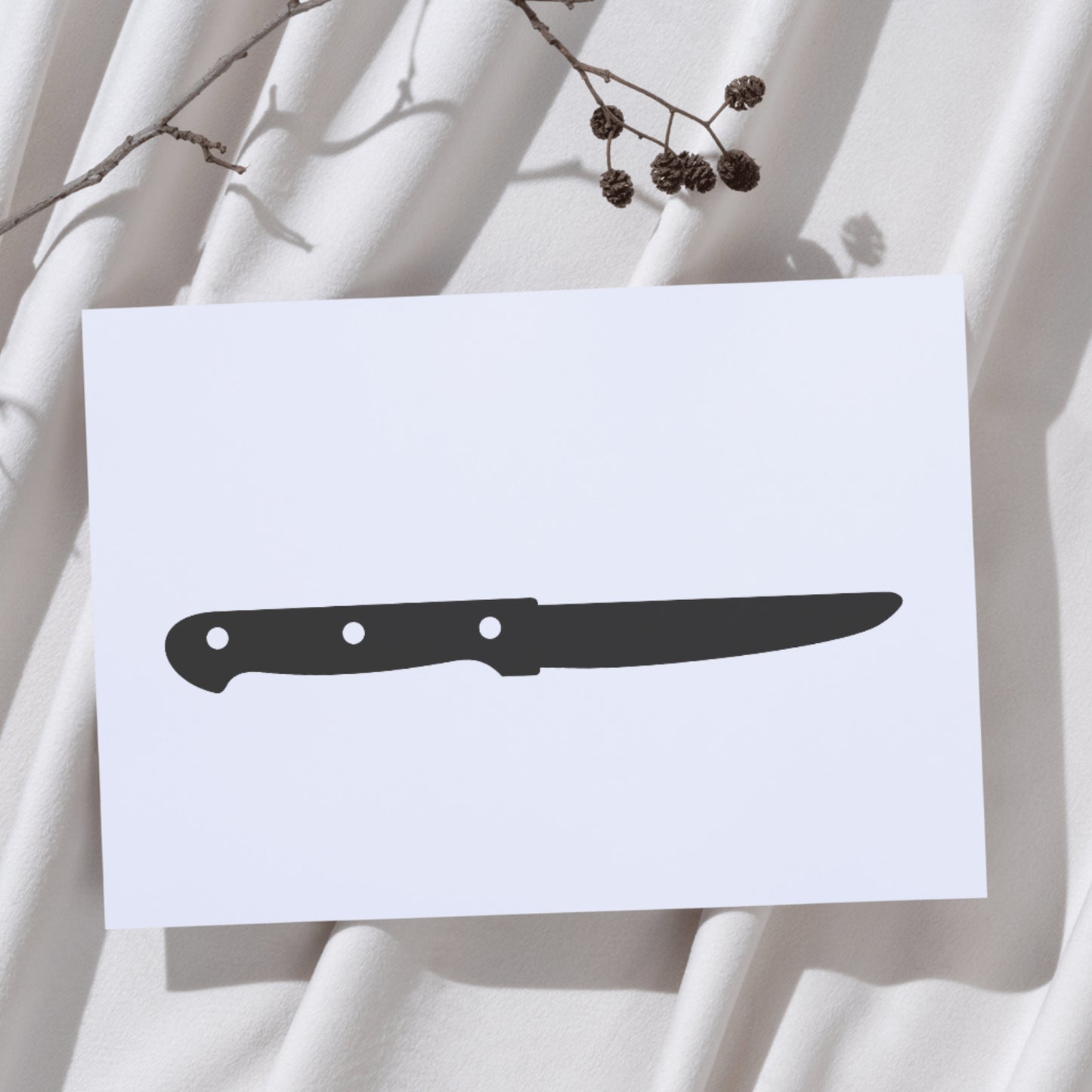Elegant kitchen knife vector for cutting machine designs