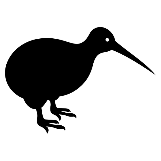 Unique kiwi bird silhouette design for cutting projects