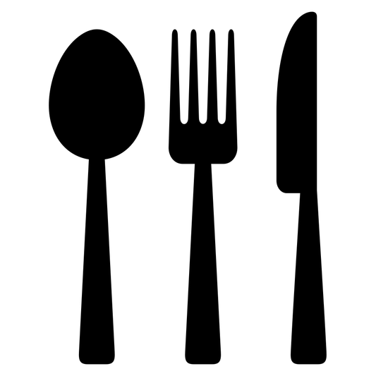 Creative vector design of knife, fork, and spoon for crafting
