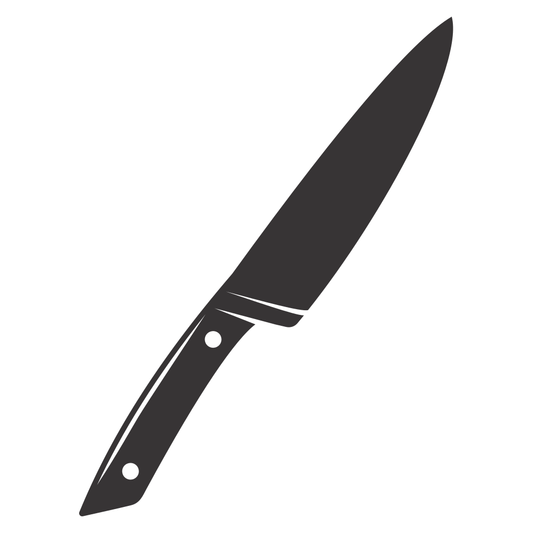 Elegant black knife vector design for cutting machines