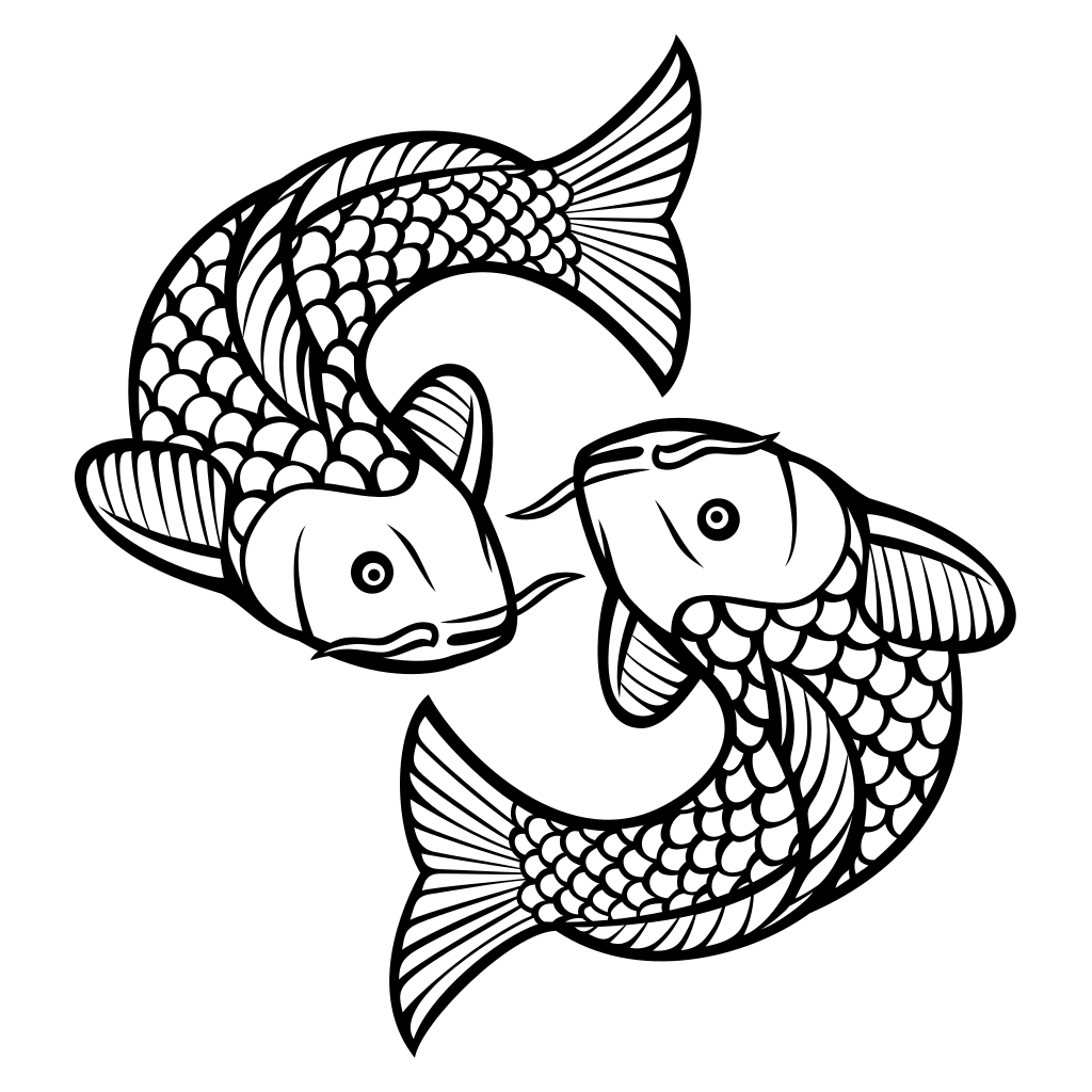 Intricate koi fish design for creative cutting projects