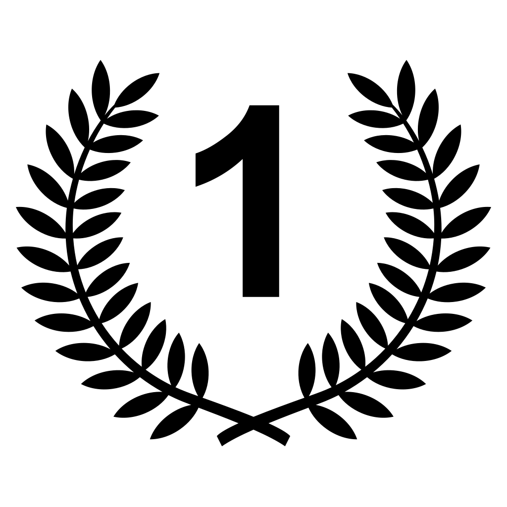 Celebrate achievement with a bold number one design