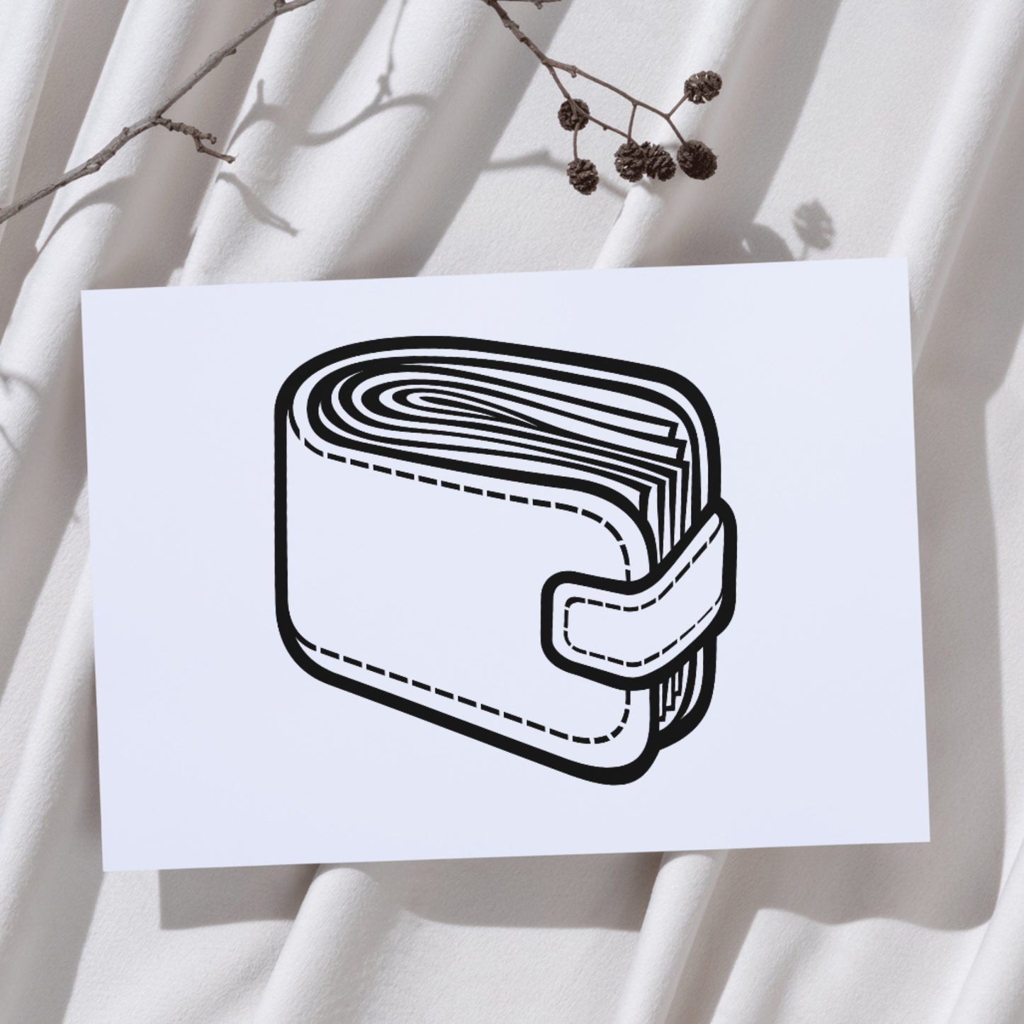 Stylish leather wallet design for cutting machine projects
