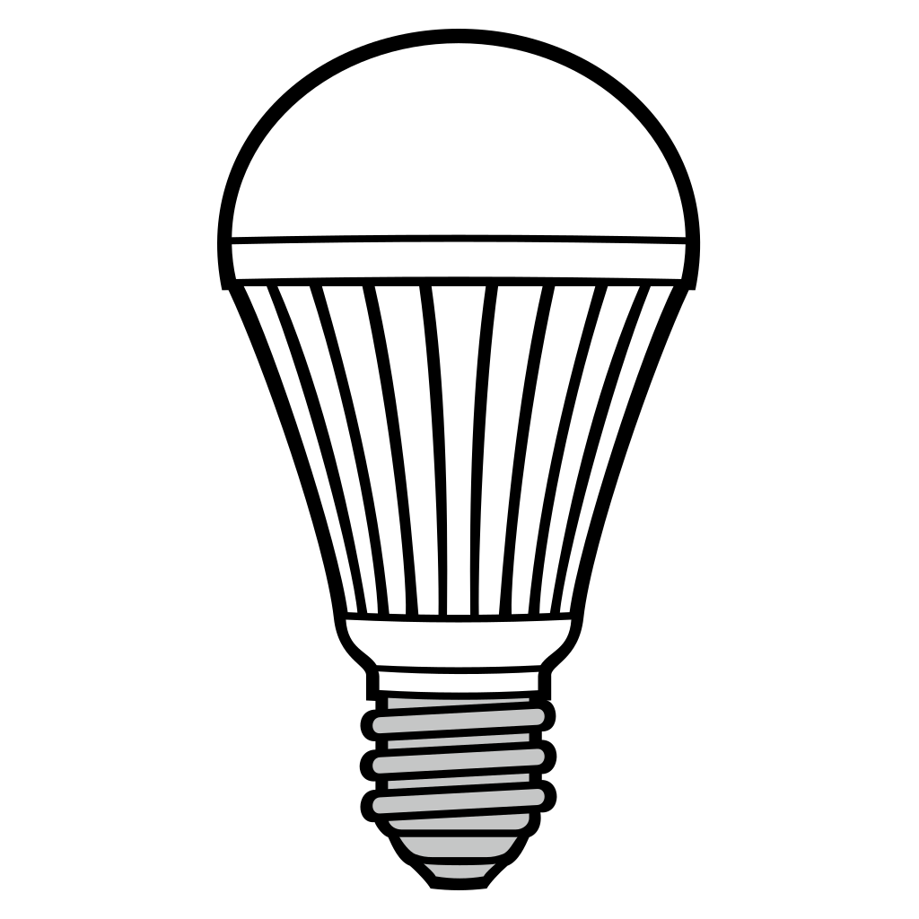 Creative vector design of a sleek LED light bulb for crafting