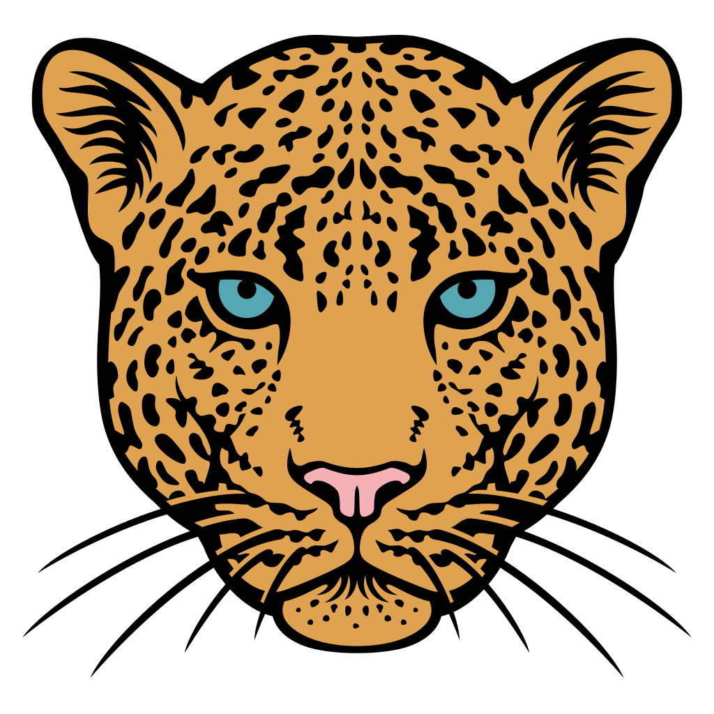 Design leopard head vector for cutting machines