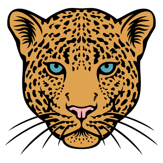 Design leopard head vector for cutting machines