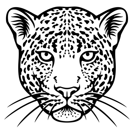Leopard head vector design for creative cutting projects