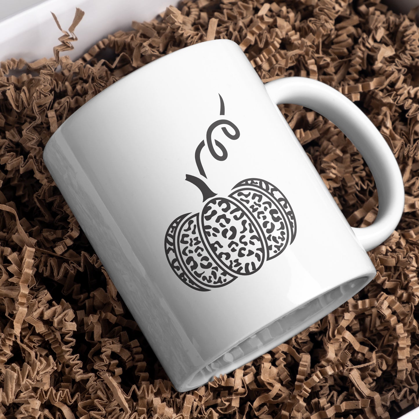 Leopard skin pumpkin design for creative cutting projects