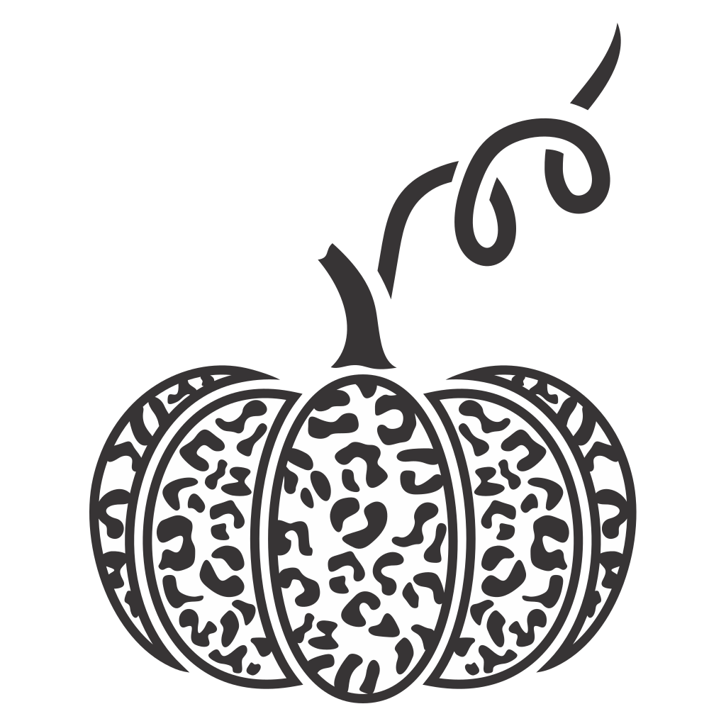 Leopard skin pumpkin design for creative cutting projects