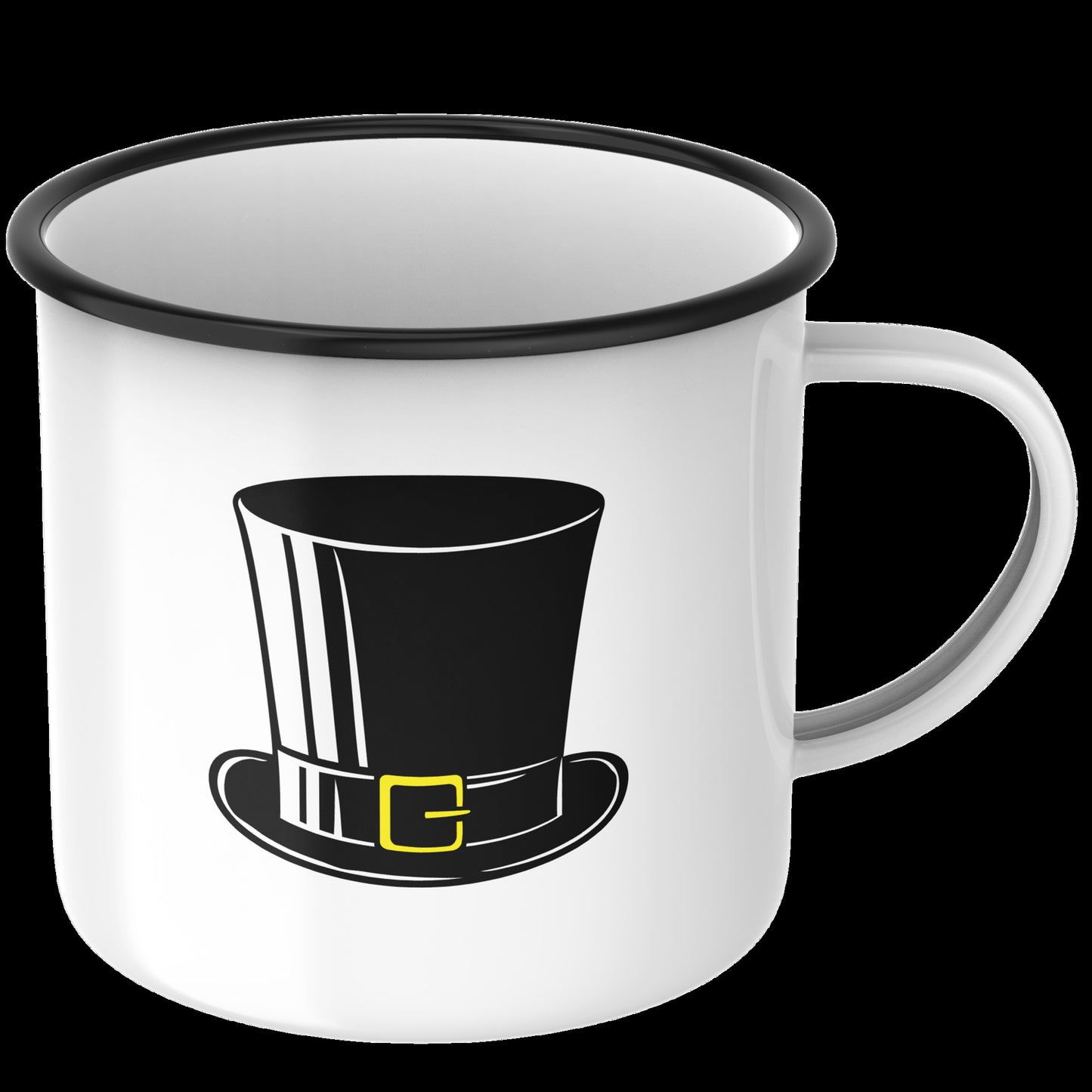 Stylish black leprechaun top hat design for crafting