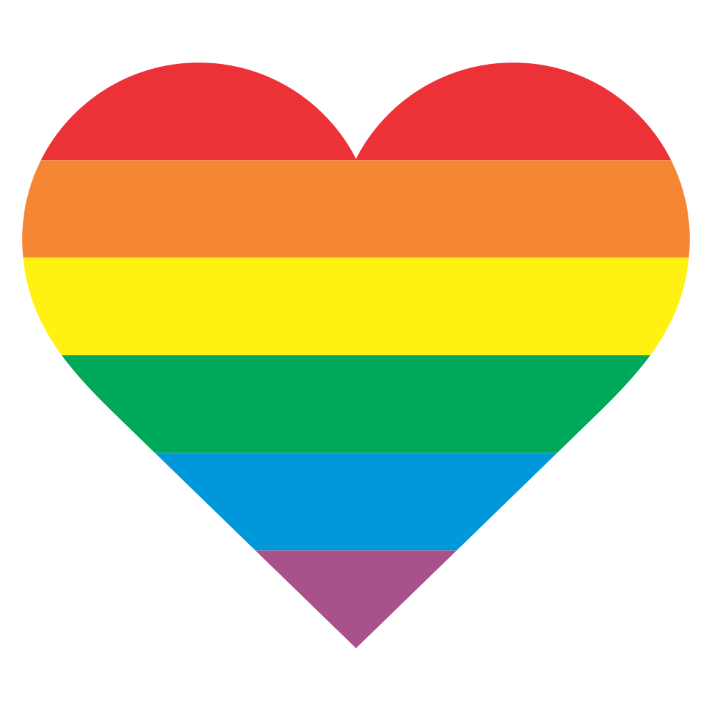 Colorful LGBT heart design for crafting joy and pride