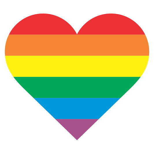 Colorful LGBT heart design for crafting joy and pride