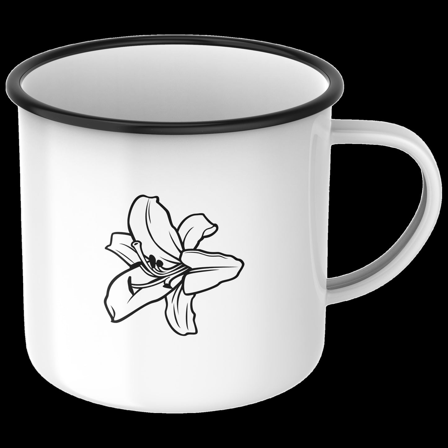 Elegant layered black and white lily flower design for crafting