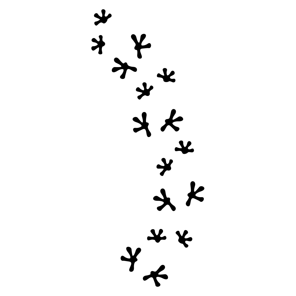 Creative lizard footprints design for cutting machines