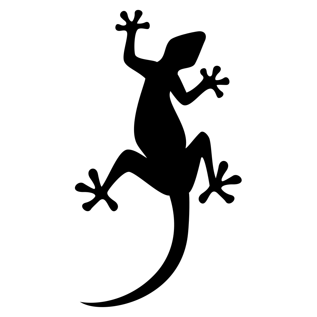Unique lizard silhouette design for creative cutting projects