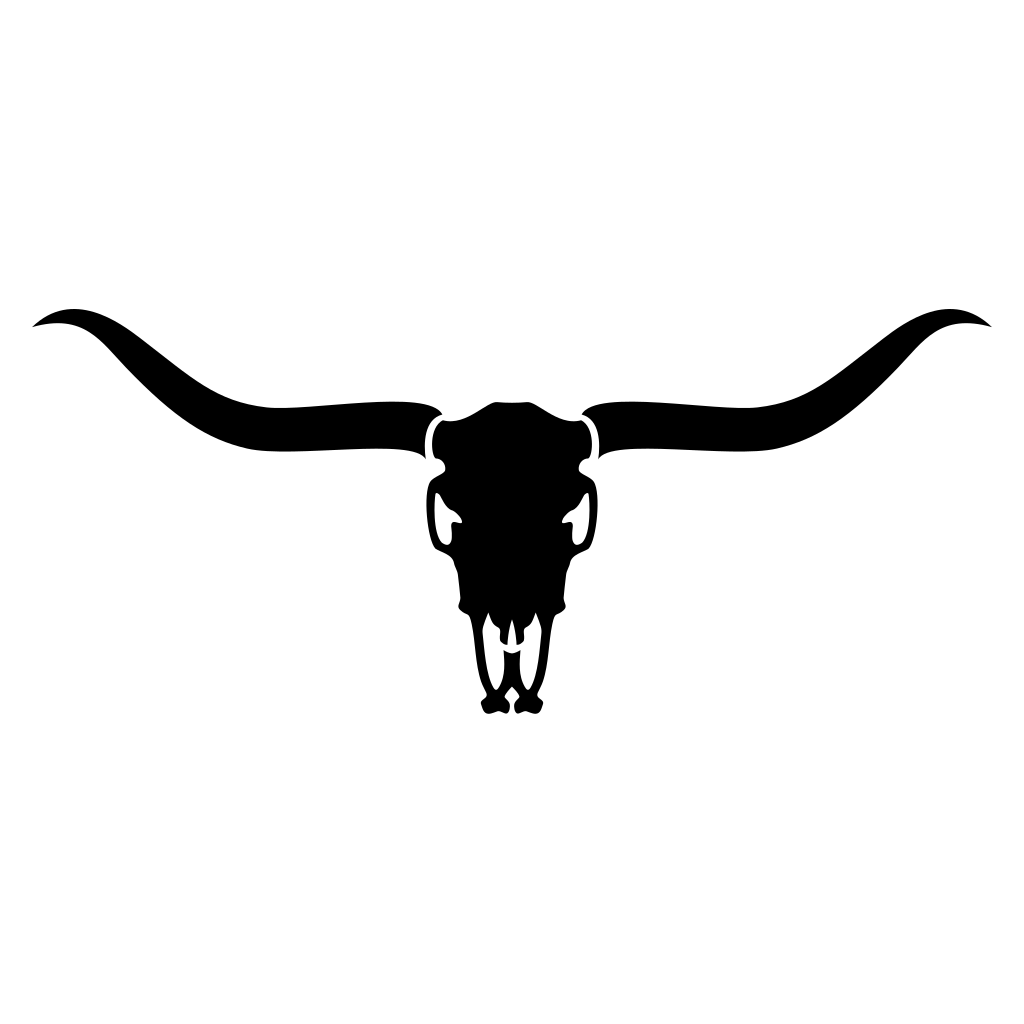 Unique vector design of a longhorn skull for crafting projects