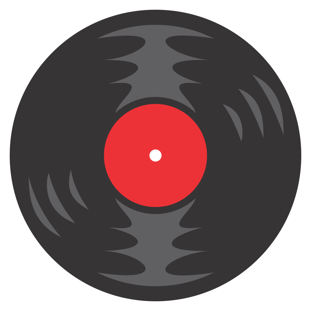 Creative vector svg design of a classic lp record for cutting