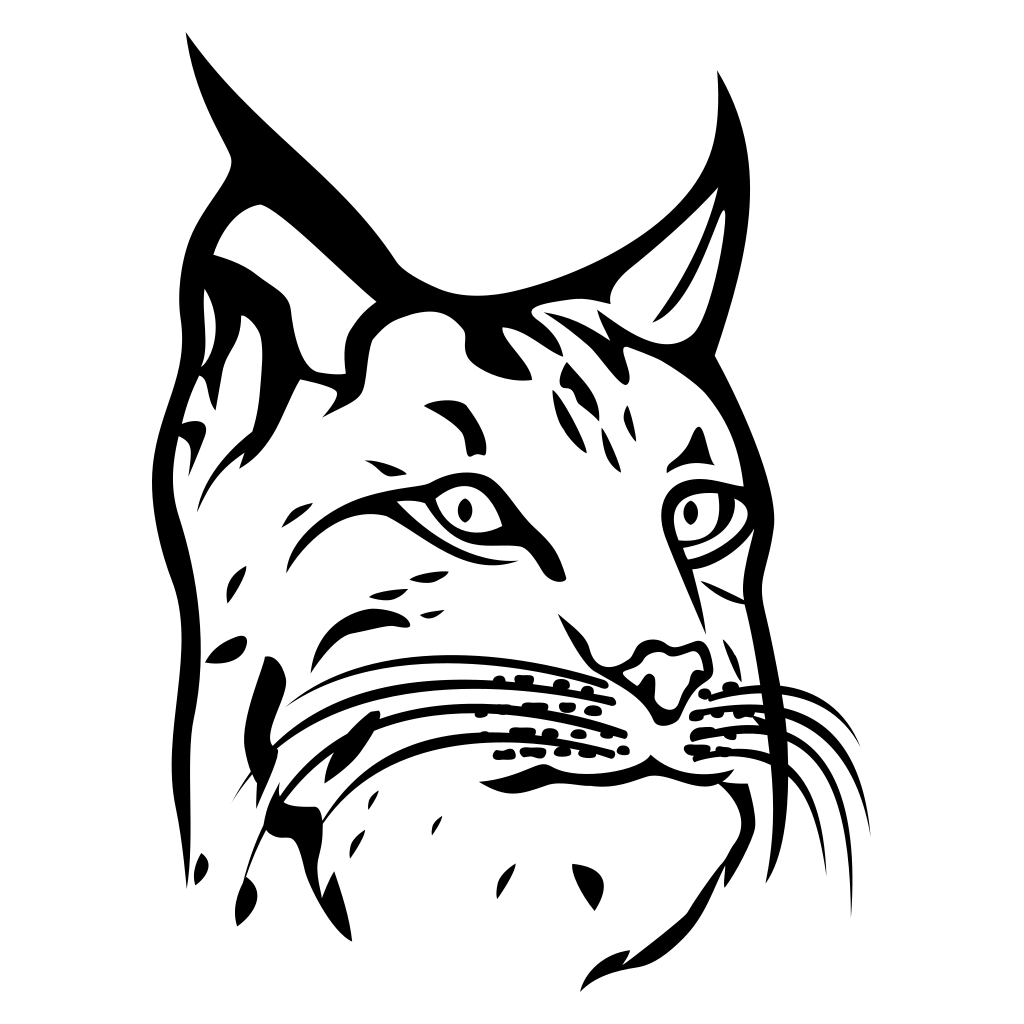 Majestic lynx or bobcat design for cutting machines