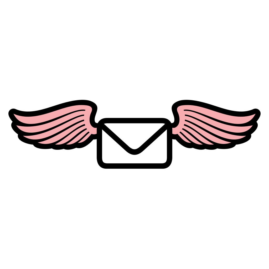 Charming winged mail design for creative cutting projects