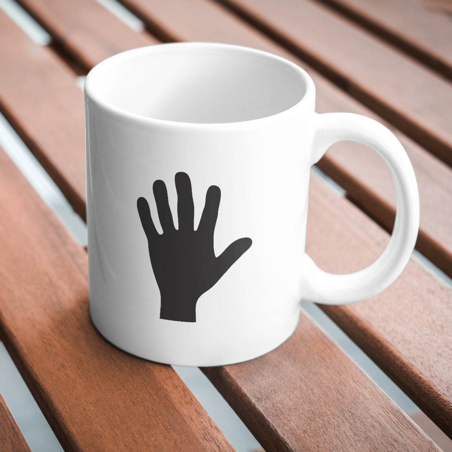 Stylized male hand silhouette for cutting machines